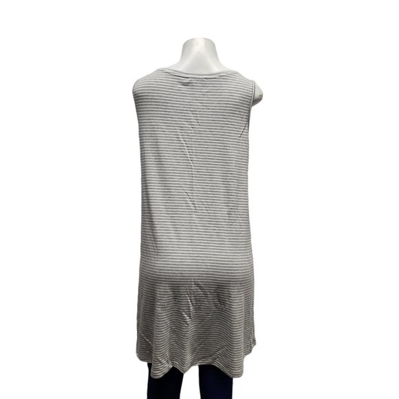 Hilary Radley Tank Slip Dress Womens Casual Striped Grey White Sleeveless Large - Picture 8 of 10